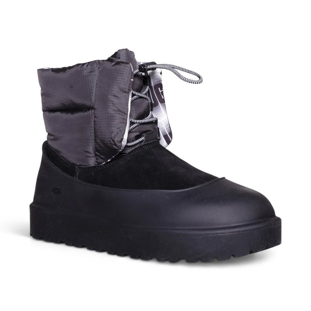 Ugg Classic Maxi Toggle Black Leather Waterproof Women's Boots Size 7